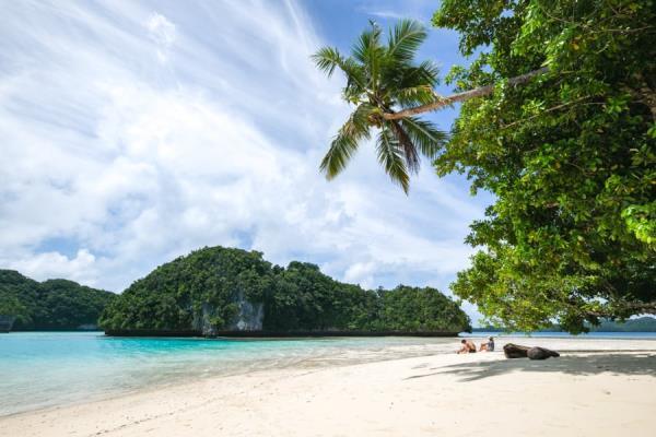 Rock Islands Palau Boat Tour Island Hopping Babelomekang Omekang Beach