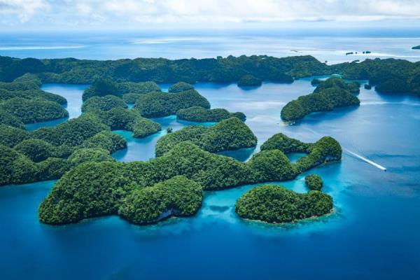 Palau Scenic Flight Rock Islands Pacific Mission Aviation PMA