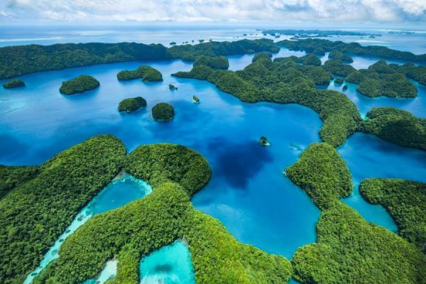 Palau Scenic Flight Rock Islands Pacific Mission Aviation PMA