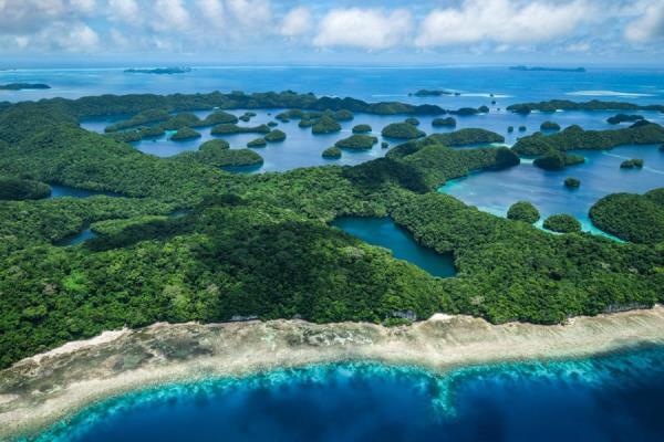 Palau Scenic Flight Rock Islands Pacific Mission Aviation PMA