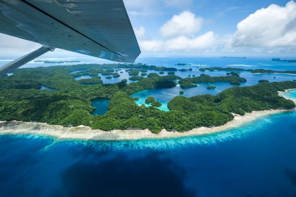 Palau Scenic Flight Rock Islands Pacific Mission Aviation PMA